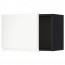 МЕТОД Шкаф навесной - под дерево черный, Воксторп белый, 60x40 см