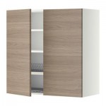 МЕТОД Навесной шкаф с посуд суш/2 дврц - 80x80 см, Брокхульт под грецкий орех светло-серый, белый МЕТОД Навесной шкаф с посуд суш/2 дврц - 80x80 см, Брокхульт под грецкий орех светло-серый, белый