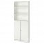 БИЛЛИ / МОРЛИДЕН Шкаф книжный со стеклянными дверьми - белый/стекло