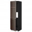 МЕТОД Выс шкаф д/холодильн или морозильн - под дерево черный, Эдсерум под дерево коричневый, 60x60x200 см