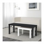 ЛАКК Комплект столов, 2 шт - черный/белый