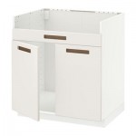 МЕТОД Напольн шкаф д двойн мойки ДУМШЁ - Мэрста белый, белый