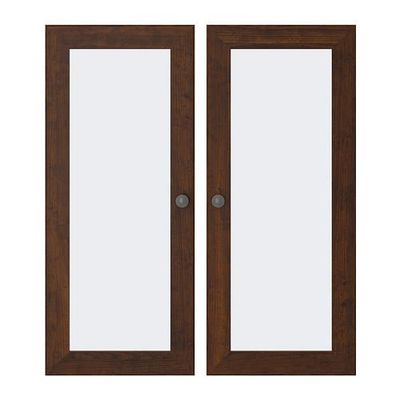 БОРГШЁ Стеклянная дверь - коричневый