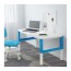 PÅHL письменный стол белый/синий 128x58 cm