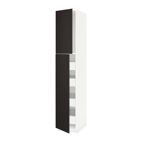 METOD/FÖRVARA высокий шкаф/2дверцы/4ящика оцинковка