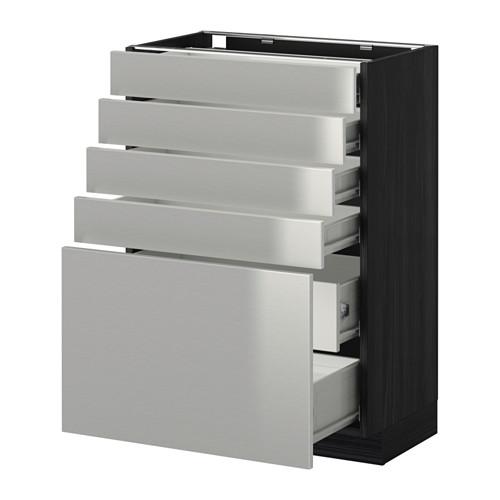 МЕТОД / ФОРВАРА Нплн шк 5фронт/4нзк/2срд ящ - под дерево черный, Гревста нержавеющ сталь, 60x37 см МЕТОД / ФОРВАРА Нплн шк 5фронт/4нзк/2срд ящ - под дерево черный, Гревста нержавеющ сталь, 60x37 см