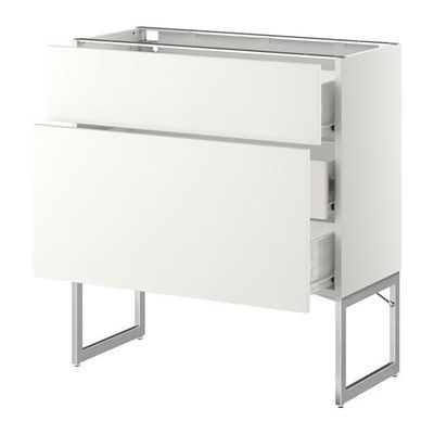 МЕТОД / ФОРВАРА Наполн шк 2 фрнт/3 средн ящ - белый, Хэггеби белый, 80x37x60 см