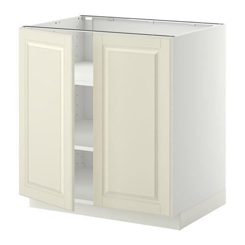 МЕТОД Напол шкаф с полками/2двери - белый, Будбин белый с оттенком, 80x60 см МЕТОД Напол шкаф с полками/2двери - белый, Будбин белый с оттенком, 80x60 см