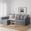 HOLMSUND диван-кровать угловой Нордвалла классический серый