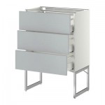 МЕТОД / МАКСИМЕРА Нплн шк 3 фрнт/3 средн ящика - 60x37x60 см, Веддинге серый, белый МЕТОД / МАКСИМЕРА Нплн шк 3 фрнт/3 средн ящика - 60x37x60 см, Веддинге серый, белый