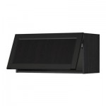 МЕТОД Горизонтальный навесной шкаф - 80x40 см, Лаксарби черно-коричневый, под дерево черный МЕТОД Горизонтальный навесной шкаф - 80x40 см, Лаксарби черно-коричневый, под дерево черный