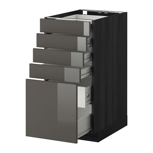 МЕТОД / ФОРВАРА Нплн шк 5фронт/4нзк/2срд ящ - под дерево черный, Рингульт глянцевый серый, 40x60 см МЕТОД / ФОРВАРА Нплн шк 5фронт/4нзк/2срд ящ - под дерево черный, Рингульт глянцевый серый, 40x60 см