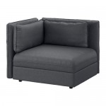 VALLENTUNA секция дивана со спинкой Хилларед темно-серый