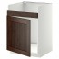 МЕТОД Нплн шкаф для одинарн мойки ДУМШЁ - белый, Эдсерум под дерево коричневый