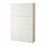 БЕСТО Комбинация для хранения с дверцами - под беленый дуб/вассвикен белый БЕСТО Комбинация для хранения с дверцами - под беленый дуб/вассвикен белый