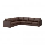 ВИМЛЕ 5-местный угловой диван - Фарста темно-коричневый