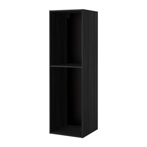 METOD каркас высокого шкафа под дерево черный 60x200 cm