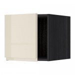 МЕТОД Верхний шкаф - под дерево черный, Воксторп глянцевый светло-бежевый МЕТОД Верхний шкаф - под дерево черный, Воксторп глянцевый светло-бежевый