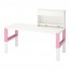 PÅHL стол с дополнительным модулем белый/розовый 128x58 cm