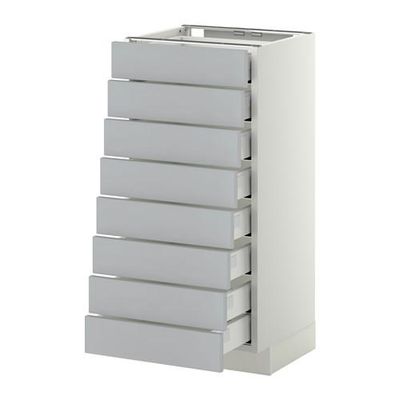 МЕТОД / МАКСИМЕРА Наполн шкаф 8 фронт/8 низк ящиков - 40x37 см, Веддинге серый, белый МЕТОД / МАКСИМЕРА Наполн шкаф 8 фронт/8 низк ящиков - 40x37 см, Веддинге серый, белый