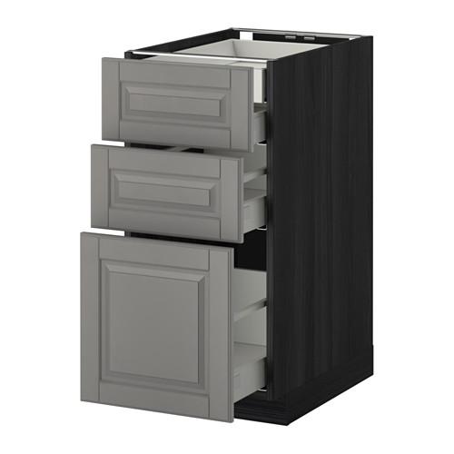 МЕТОД Нплн шк 3 фрнт/2нзк/1срд/1вс ящ - под дерево черный, Будбин серый, 40x60 см