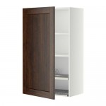 МЕТОД Шкаф навесной с сушкой - белый, Эдсерум под дерево коричневый, 60x100 см