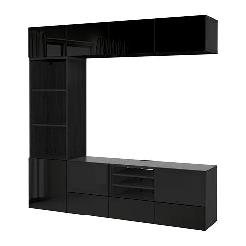 BESTÅ шкаф для ТВ, комбин/стеклян дверцы BESTÅ шкаф для ТВ, комбин/стеклян дверцы