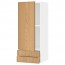 МЕТОД / МАКСИМЕРА Навесной шкаф с дверцей/2 ящика - белый, Экестад дуб, 40x100 см