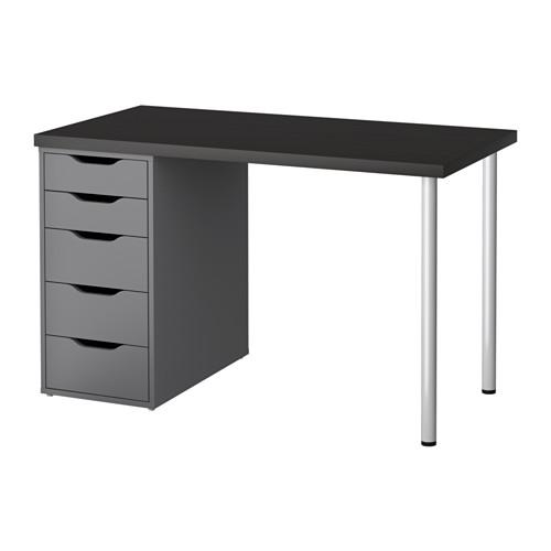 ALEX/LINNMON стол черно-коричневый/серый