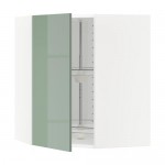 МЕТОД Угл нвсн шкф с вращающ секц - белый, Калларп глянцевый светло-зеленый, 68x80 см МЕТОД Угл нвсн шкф с вращающ секц - белый, Калларп глянцевый светло-зеленый, 68x80 см