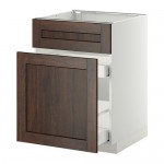 МЕТОД / МАКСИМЕРА Нап шк п/мойку/сорт мус/1дврц/2ящ - белый, Эдсерум под дерево коричневый