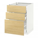 МЕТОД / МАКСИМЕРА Напольный шкаф с 3 ящиками - 60x60 см, Тингсрид под березу, белый МЕТОД / МАКСИМЕРА Напольный шкаф с 3 ящиками - 60x60 см, Тингсрид под березу, белый