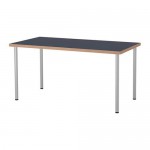 ЛИННМОН / АДИЛЬС Стол - синий/серебристый