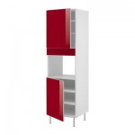 ФАКТУМ Выс шк д/MW6 СВЧ 2двр - Абстракт красный, 60x211 см