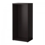 БЕСТО Стеллаж - черно-коричневый