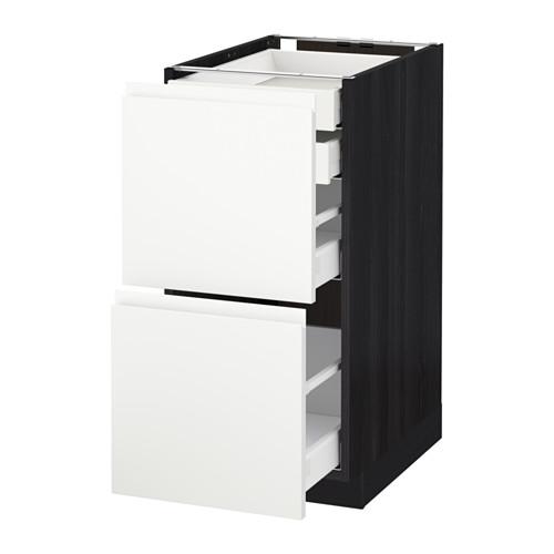 МЕТОД / МАКСИМЕРА Напл шк 2 фрнт/2низ/1срд/1 выс ящ - под дерево черный, Воксторп белый, 40x60 см МЕТОД / МАКСИМЕРА Напл шк 2 фрнт/2низ/1срд/1 выс ящ - под дерево черный, Воксторп белый, 40x60 см