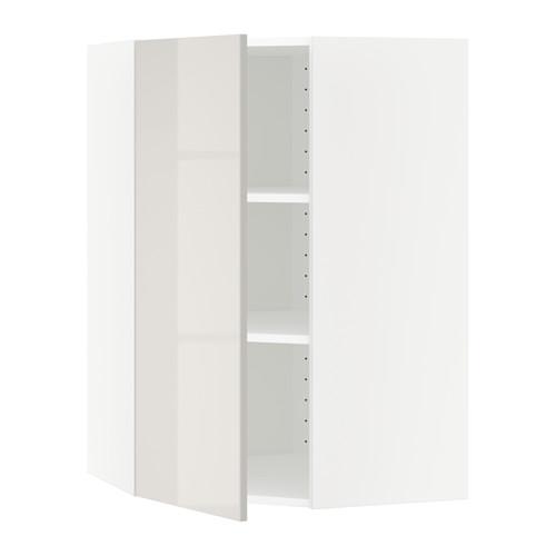 METOD угловой навесной шкаф с полками