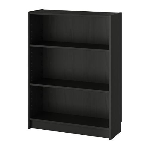 Billy Shelving Black Brown 80x28x106 Cm, Small Black Bookcase With Drawers Ikea
