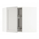 МЕТОД Угл нвсн шкф с вращающ секц - белый, Лерх светло-серый, 68x60 см