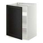 МЕТОД Напольный шкаф с полками - 60x60 см, Лаксарби черно-коричневый, белый МЕТОД Напольный шкаф с полками - 60x60 см, Лаксарби черно-коричневый, белый