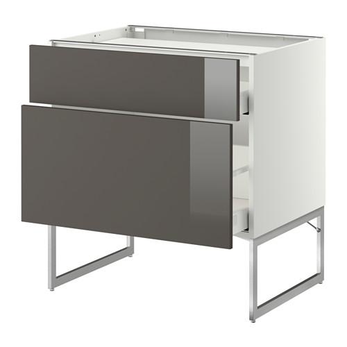 МЕТОД / МАКСИМЕРА Напольн шкаф/2фронт пнл/3ящика - 80x60x60 см, Рингульт глянцевый серый, - МЕТОД / МАКСИМЕРА Напольн шкаф/2фронт пнл/3ящика - 80x60x60 см, Рингульт глянцевый серый, -