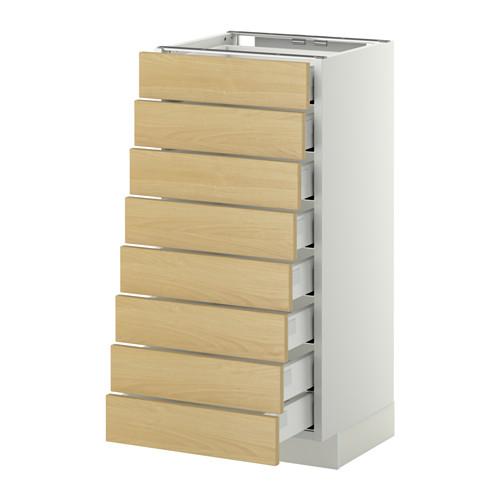 МЕТОД / МАКСИМЕРА Наполн шкаф 8 фронт/8 низк ящиков - 40x37 см, Тингсрид под березу, белый МЕТОД / МАКСИМЕРА Наполн шкаф 8 фронт/8 низк ящиков - 40x37 см, Тингсрид под березу, белый