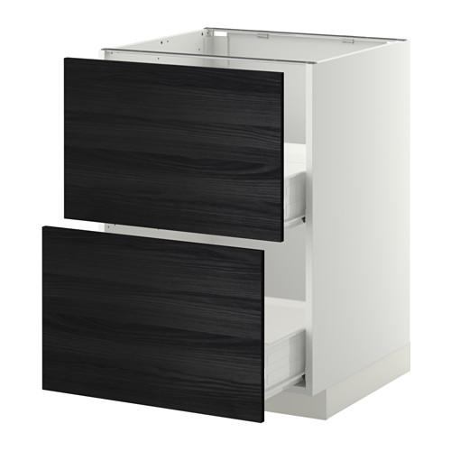 МЕТОД / ФОРВАРА Наполн шк 2 фрнт/2 средн ящ - белый, Тингсрид под дерево черный, 60x60 см МЕТОД / ФОРВАРА Наполн шк 2 фрнт/2 средн ящ - белый, Тингсрид под дерево черный, 60x60 см