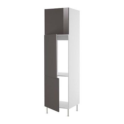 ФАКТУМ Выс шкаф для хол/мороз с 3 дверями - Абстракт серый, 60x233/57 см