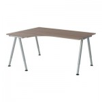 ГАЛАНТ Углов письм стол левый - серый, А-образная ножка