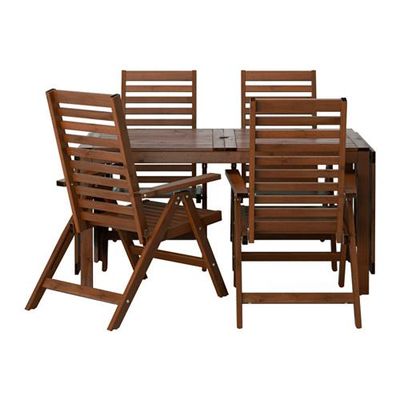ЭПЛАРО Стол+4 кресла, д/сада - коричневая морилка