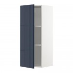 МЕТОД Шкаф навесной с полкой - белый, Ерста глянцевый черно-синий, 40x100 см МЕТОД Шкаф навесной с полкой - белый, Ерста глянцевый черно-синий, 40x100 см