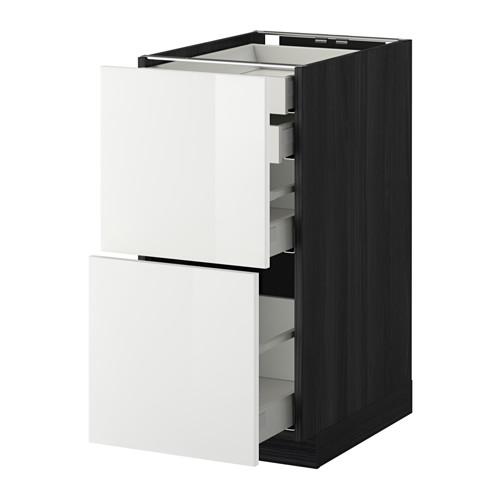 МЕТОД / МАКСИМЕРА Напл шк 2 фрнт/2низ/1срд/1 выс ящ - под дерево черный, Рингульт глянцевый белый, 40x60 см МЕТОД / МАКСИМЕРА Напл шк 2 фрнт/2низ/1срд/1 выс ящ - под дерево черный, Рингульт глянцевый белый, 40x60 см