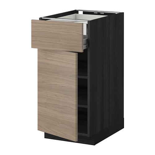 МЕТОД / ФОРВАРА Напольн шкаф двр/фр пнл/плк/2низ ящ - под дерево черный, Брокхульт под грецкий орех светло-серый, 40x60 см МЕТОД / ФОРВАРА Напольн шкаф двр/фр пнл/плк/2низ ящ - под дерево черный, Брокхульт под грецкий орех светло-серый, 40x60 см