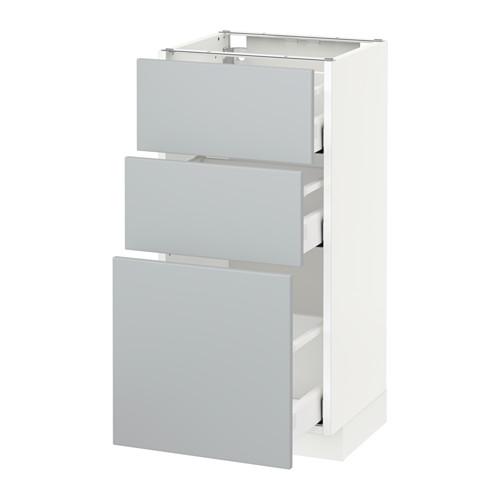 МЕТОД / МАКСИМЕРА Напольный шкаф с 3 ящиками - 40x37 см, Веддинге серый, белый МЕТОД / МАКСИМЕРА Напольный шкаф с 3 ящиками - 40x37 см, Веддинге серый, белый